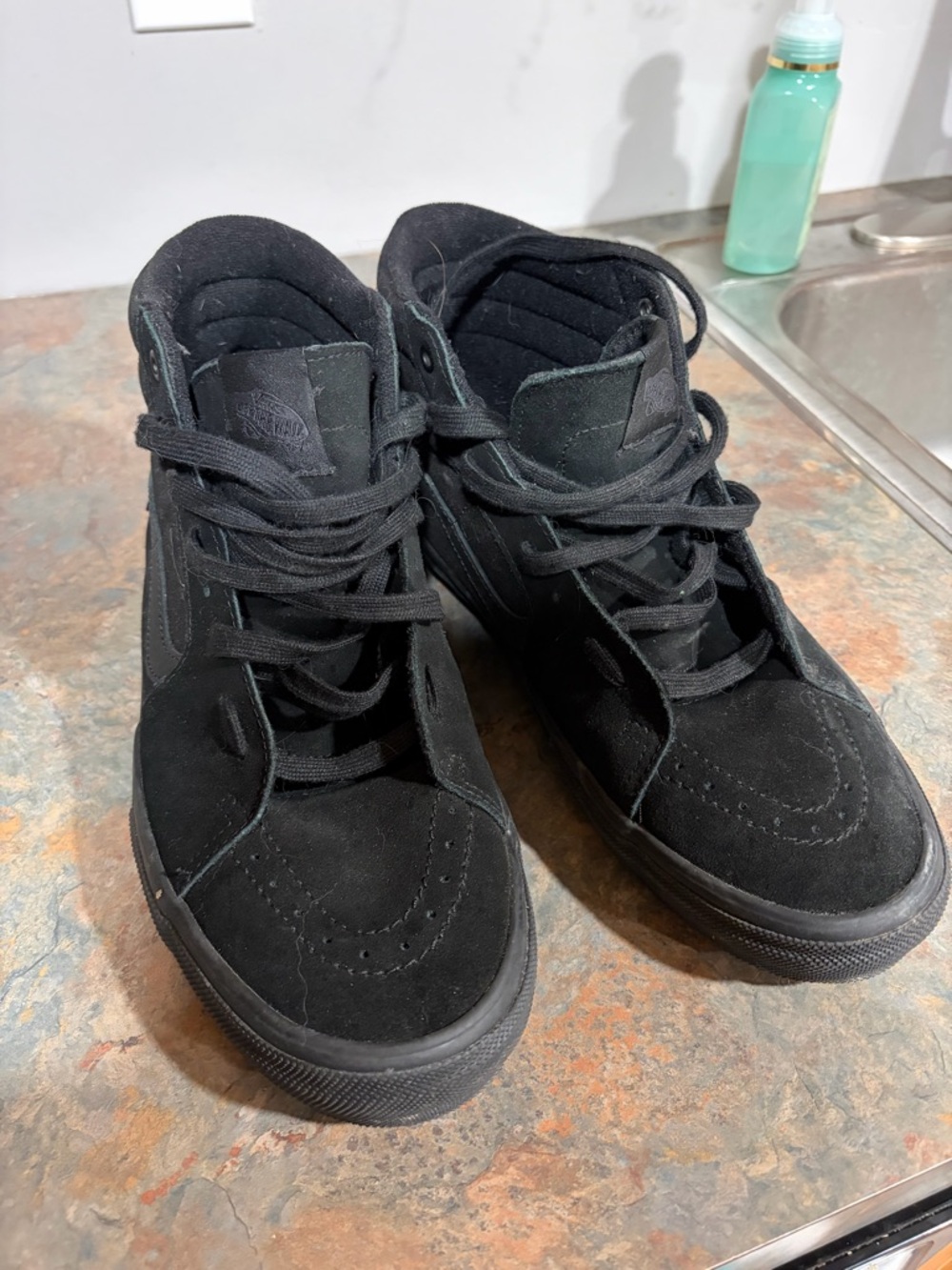 Vans Men's Black High-Top Suede Sneakers